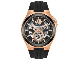 Men's Black Strap Automatic Watch