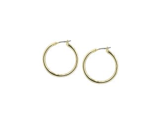 Small Hoop Earrings - Gold, 1" Diameter. Light Weight. Made in America