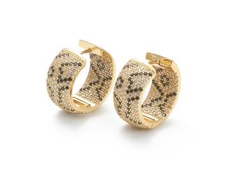 Micro Pave CZ Huggie Hoop Earring