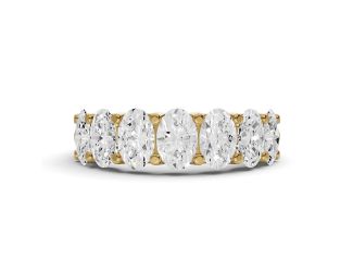 1CTW 7 Stone Oval Lab Diamond Band Size 7