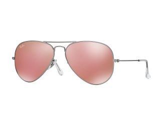 Aviator Sunglasses - Silver/Pink Flash