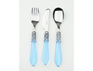 Baby Melodia 3 Piece Flatware Set for Children, baby blue