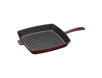 Cast Iron 12" Square Grill Pan - Grenadine