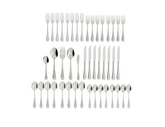 45pc Satin Sand Dune 18/0 Stainless Steel Flatware Set