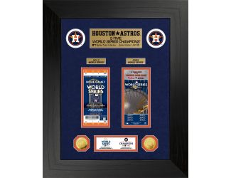 Astros 2X World Series Gold Coin & Ticket Collection