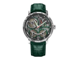 Men's Spaceview 2020 Electrostatic Green Alligator Strap Smoke Gray Dial