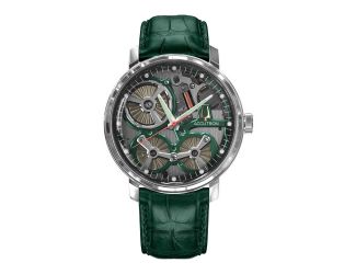 Men's Spaceview 2020 Electrostatic Green Alligator Strap Smoke Gray Dial