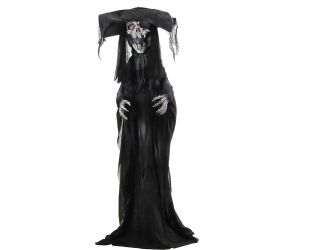Animatronic Shaking Pirate with Light-Up Eyes for Scary Halloween Decoration