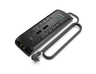 Monster Power Strip with USB-A and USB-C ports - Black