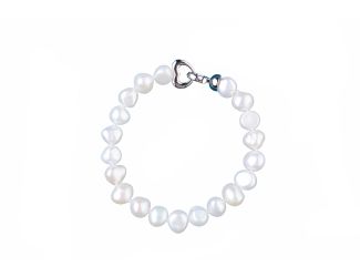 7-1/2" White Baroque Nugget Pearl Bracelet