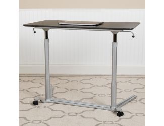 Black Sit-Down, Stand-Up Ergonomic Computer Desk - Standing Desk