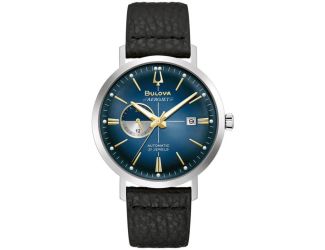 Men's Aerojet Leather Strap Watch