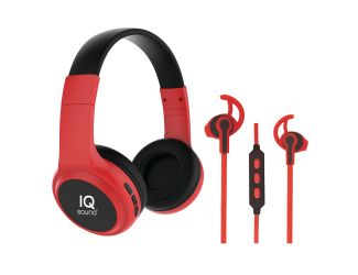 Bluetooth Wireless Headphones/Earbuds Bundle Red