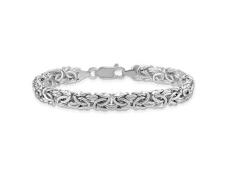 Sterling Silver Hollow Byzantine Bracelet