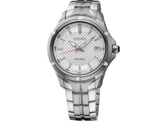Seiko Coutura SS Quartz Silver Textured Dial, SS bracelet