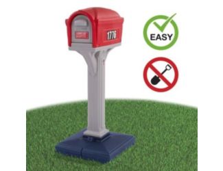 Dig Free Easy Up Classic All-American Mailbox (Red / Gray / Navy)