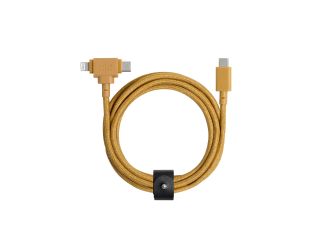 Belt Cable Duo USB-C to Lightning & USB-C Kraft