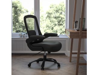 Big & Tall 500 lb. Rated Black Mesh/LeatherSoft Ergonomic Chair