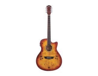 Deep Forest Burl Grand Auditorium Acoustic Electric Guitar