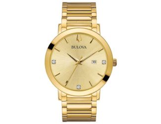 Men's Modern Collection Diamond Dial Bracelet Watch