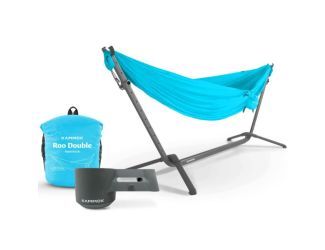 Swiftlet Hammock Stand Bundle - Granite Grey Stand / Sky Blue Hammock