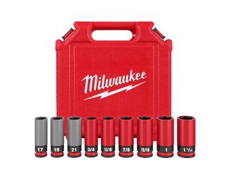 SHOCKWAVE Impact Duty 1/2" Drive SAE & Metric 9pc Lug Nut Wheel Socket Set