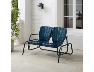 Ridgeland Outdoor Metal Loveseat Glider