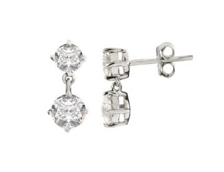 .25 ct. t.w.  Two-Stone Drop Earrings