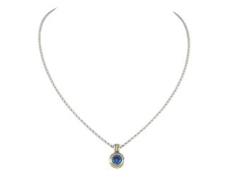 Beijos 8mm Bezel Set Necklace, Sapphire CZ. Length: 18"Pendant: 3/4"L x 1/2"W x 1/4"Thick