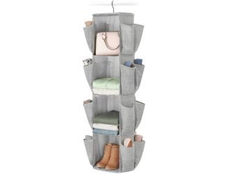 Rotating 5-Shelf Hanging Closet Organizer with 30 Pockets