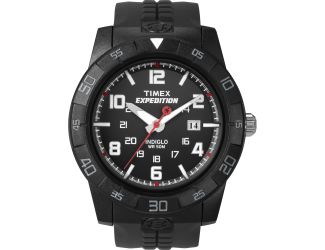 Men's Expedition Rugged Analog Black Resin Strap Watch
