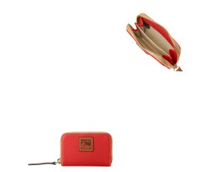 Pebble Grain Zip Around Credit Card Case