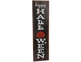 45-in. "Happy Halloween" Porch Leaner Sign with LED Lights