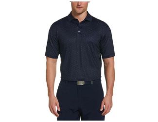Mens Micro Chev Print Polo-Peacoat-SM