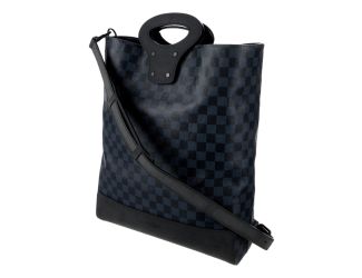 Louis Vuitton North South Tote Handbag Damier Cobalt Black and Navy