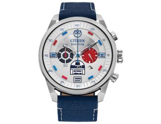 Men's Star Wars R2-D2 CORDURA Strap watch, Silver-Tone dial