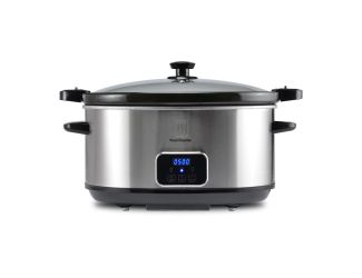8qt Programmable Slow Cooker w/ Locking Lid Brushed Stainless