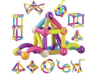 ST2 Kids Magnetic Stix Stick 68 PCs 3D Building Blocks