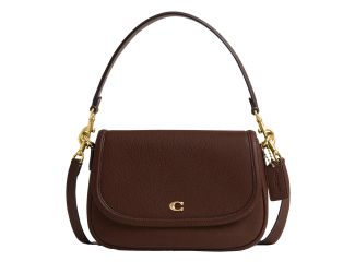 Refined Pebble Leather Legacy Shoulder Bag - Maple/Brass