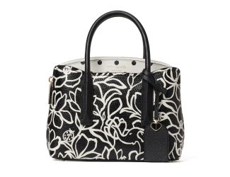 Margaux Embossed Scribble Floral Mini Satchel - Black Multi