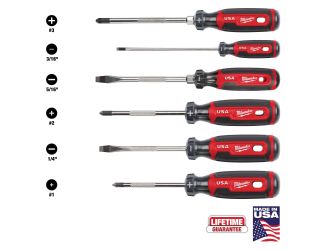 6pc Cushion Grip Screwdriver Set (USA)