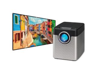 720p Vertical Projector w/ Bluetooth Transmitter & Screen