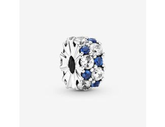 Clear & Blue Sparkling Clip Charm