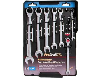 Pro-Grade XL 7-Piece Ratcheting Combination Wrench Set
