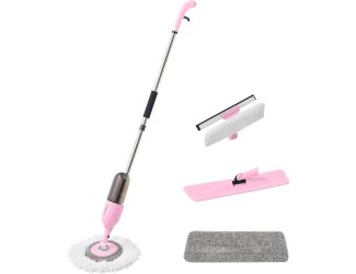 Clean Everywhere Spray Mop Kit in Pink