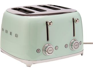 50s Retro-Style 4 Slice Slot Toaster Pastel Green