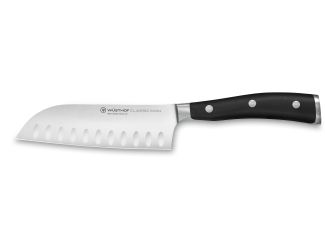 5" Classic Ikon Santoku, Hollow Edge