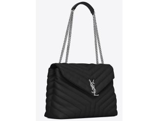 LouLou in Quilted Y Leather Handbag - (Black)