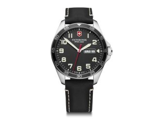 Fieldforce, 42mm, Black Dial, Black Leather Strap