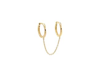 Solid Chain Double Huggie Earring